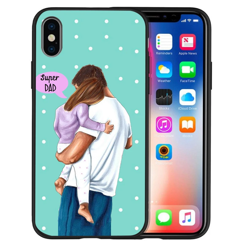 Супер I Love Mama мышь папа мама мальчик детский чехол для чехла iphone 8 7 X XS Max XR 6 7 8 плюс 5S SE мягкий чехол Etui