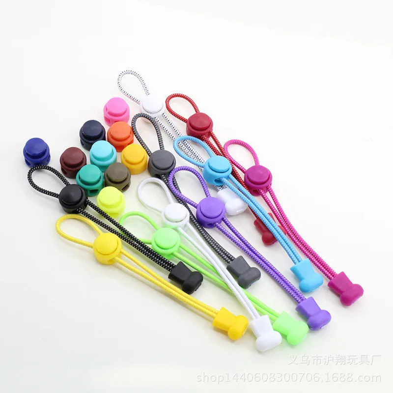

100CM 1 pair Locking no tie lazy shoeLaces sneaker elastic Shoelaces children safe elastic shoe lace cordones zapatilla