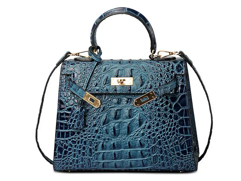 

Embossed Crocodile Skin Split Cow Leather Women Handbag, Designer Lock Bags 2016 Hot Selling Free Shipping