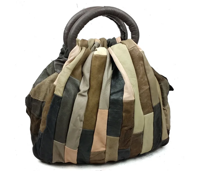 Роскошная винтажная повседневная женская сумка-тоут из натуральной воловьей кожи, сумка-мессенджер на плечо, сумка через плечо, Сумки для дам - Цвет: Grey