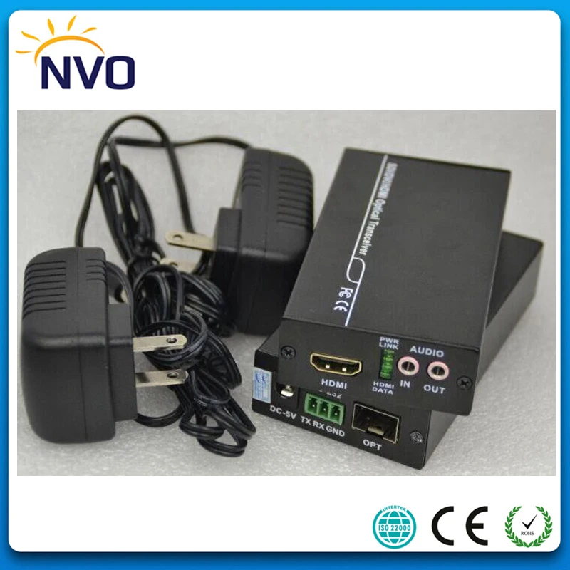 

Mini Type HDMI UnCompressed to Fiber Transceiver+1Ch Forwarder Audio,1080p,,Euro Charger with 3G,SM,SX,BIDI,10KM,LC SFP