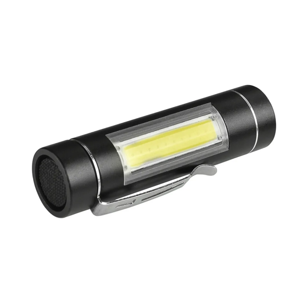 Mini Torch Led Light 1 Modes Glare Flashlight XPE Q5 COB LED Flashlight Pocket Clip 14500AA Torch Light Zaklamp 40MAY9 (6)