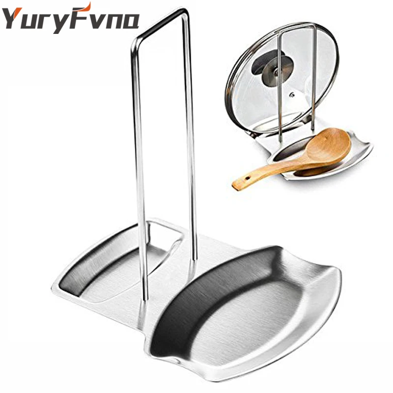 YuryFvna Lid and Spoon Rest Pan Pot Spoon Holder Rack Cover Lid Soup