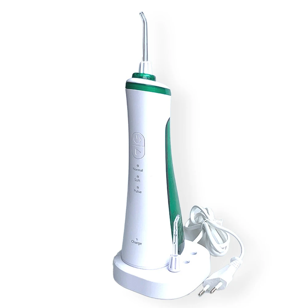 

Dental Flosser Portable Water Flosser 240ML Waterproof Water Flossing With 4 Nozzles/Jet Tips Oral Irrigator