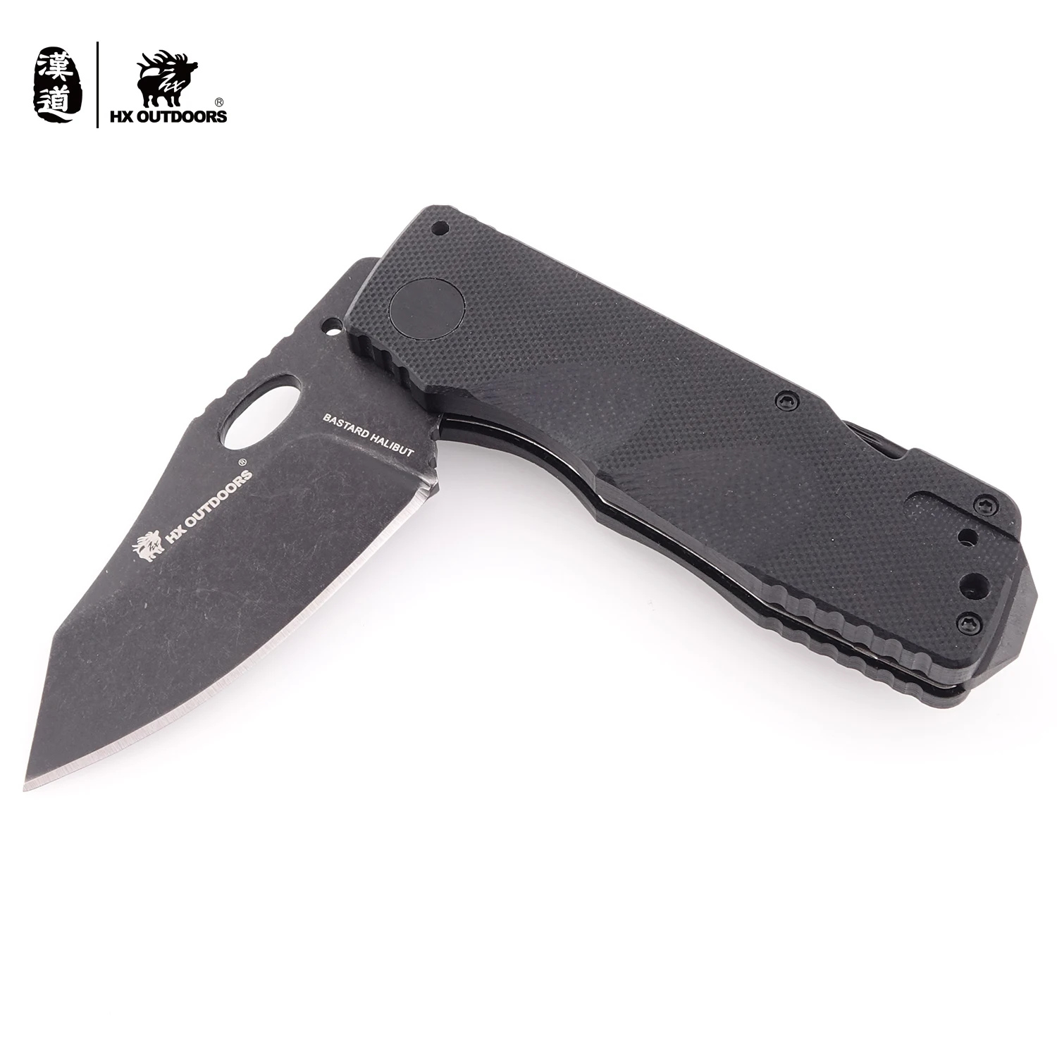 HX Outdoors Flounder Tactical Folding Blade Knives D2 Stainless Steel Camping Hunting Knife Outdoor Tools