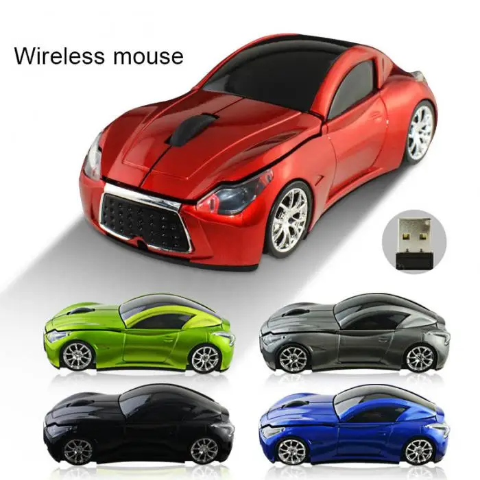 2,4 ГГц Беспроводная оптическая мышь Форма автомобиля мыши+ USB приемник для ПК ноутбука DJA99