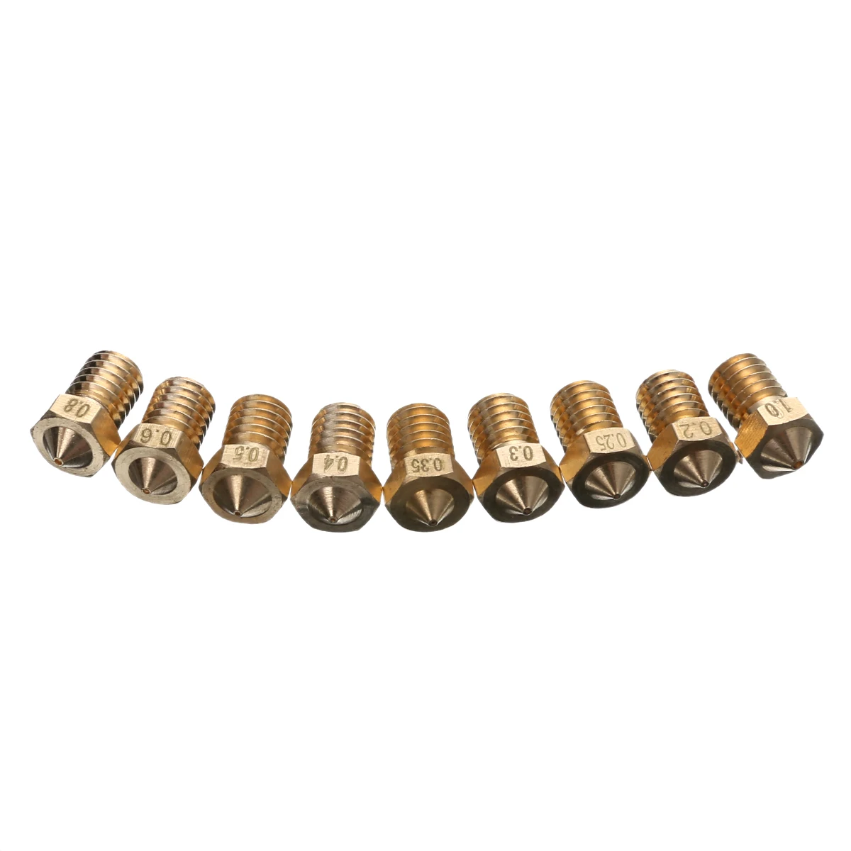 Mayitr 9 قطعة 1.75 مللي متر خيوط الطارد فوهة 3D ملحقات الطابعة فوهة مجموعة ل 3D V6 J-رئيس و MK8 Makerbot 3D طابعة جزء