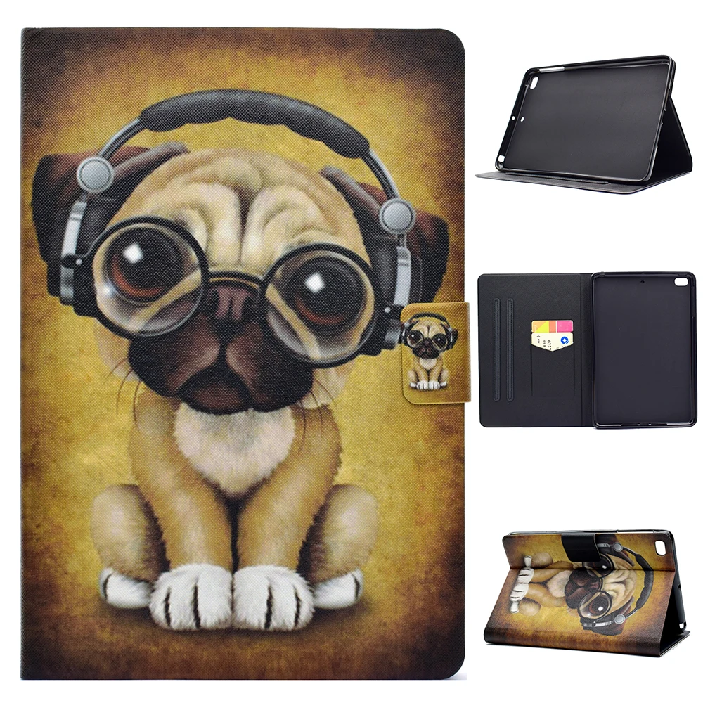 Чехол для кошек, собак, кроликов и слонов Для Apple Ipad Mini 1 2 3 4 mini1 mini2 Mini4 Mini3 Tablet PU кожаный чехол для карт + ручка