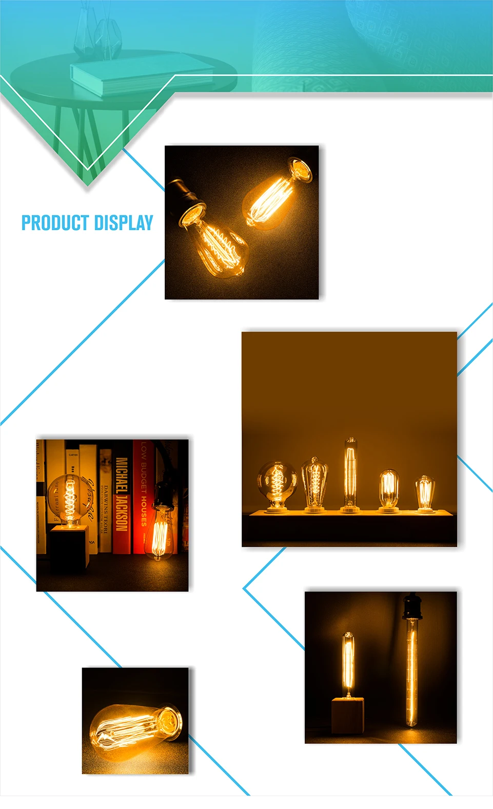 Retro Filament Lamp E27 E14 Edison Bulb 60W 40W 25W Bombilla AC240V Outdoor Decoration Lighting For Party Bar Restaurant Shop