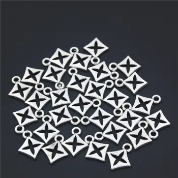 

100pcs Silver Charms Cross Pendant Fit Bracelets Necklace DIY Metal Jewelry Making A2354