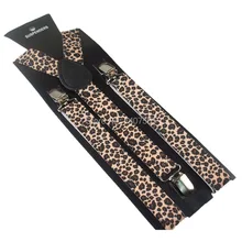 Женские сексуальные леопардовые эластичные Простые штаны из полиэстера на подтяжках, 1 шт