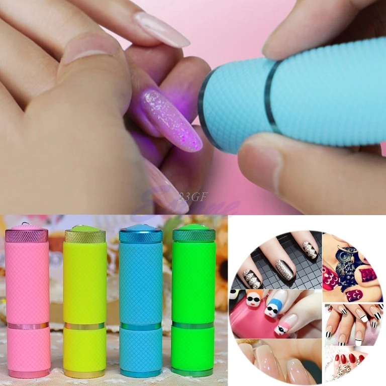 

2018 4.5V Portable Curing Lamp Flashlight Torch 9 LED Nail Dryer For UV Gel Nail Polish Nail equipment