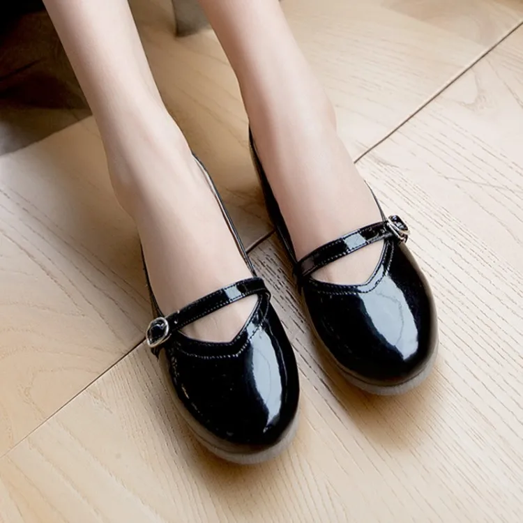 

Big Size 11 12 summer flat sandals ladies women shoes woman One-word-buttoned Marijane flat soles