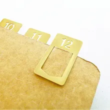 12 шт./партия, Ретро стиль, медная Закладка, мини, Рето, металлический книжный маркер для книг, Офисные аксессуары, школьные принадлежности, канцелярские товары, магазин