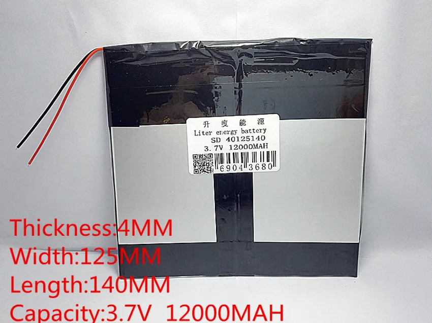 Free Shipping 40125140 3.7v 12000mAh With plug For Air CH, Tablet PC