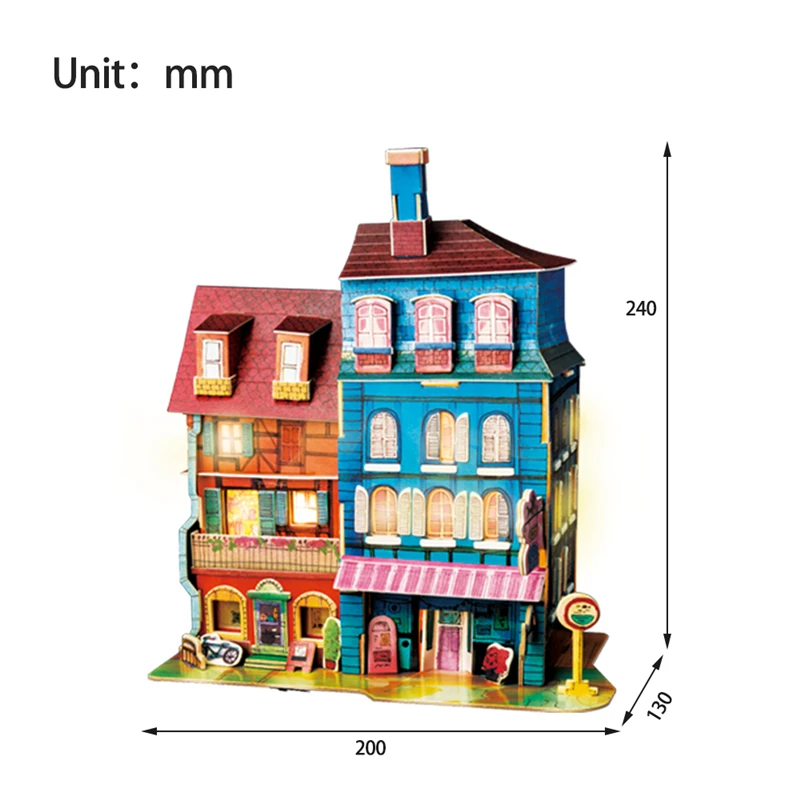Robotime DIY деревянный городской пазл аксессуары для дома украшение стола фигурка миниатюрный кукольный домик наборы подарок для гостиной комнаты для девочек SJ