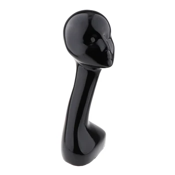 

50cm ABS Female Mannequin Manikin Head Wig Jewelry Hat Cap Display Model, Glossy Black