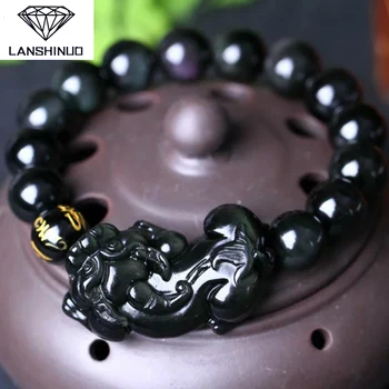 

Counter genuine natural male and female Rainbow Obsidian bracelet Jewelry Minow big brave lucky evil fortune Made in China