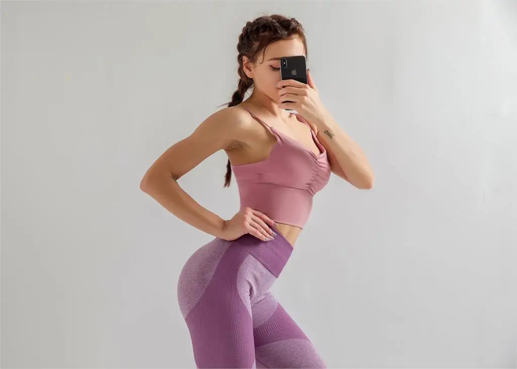 4 color thin shoulder strap beauty back solid color sports bra shockproof gathering sports yoga Bra Yoga Top Sport Top GYM Top