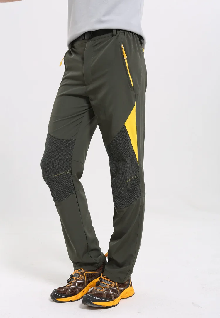 Hombres verano al aire libre Softshell Pantalones anti-ultravioleta senderismo camping corriendo transpirable elástico impermeable trekking ciclismo Pantalones Hombres verano al aire libre Softshell Pantalones anti-ultravioleta senderismo camping corriendo transpirable elástico impermeable trekking ciclismo Pantalones