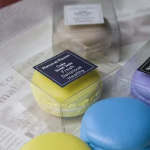 1000 шт 5,5*5,5*3,3 см Макарон ПВХ прозрачная пластиковая коробка конфет Заказные подарочные коробки десертный контейнер для хранения продуктов ZA4551