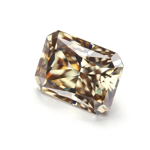 Рыхлый Камень муассанита цвета шампанского режущий 7*9 мм 2.4ct Moissanites драгоценные