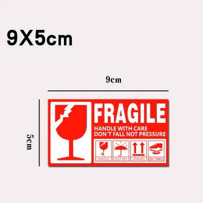 9x5cm fragile keep dry upward do not trample stickers label for care
