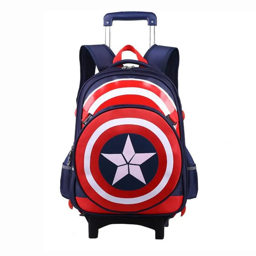 boys school bags kids school backpack with wheels boy trolley school