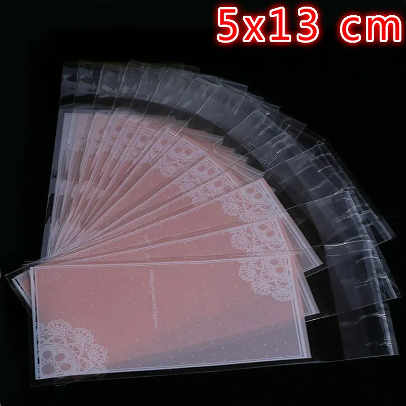 100 шт./лот подарочные пакеты Пластик Прозрачный Целлофан горошек конфеты Cookie подарочная сумка с DIY Self клейкий мешочек Свадебная часть