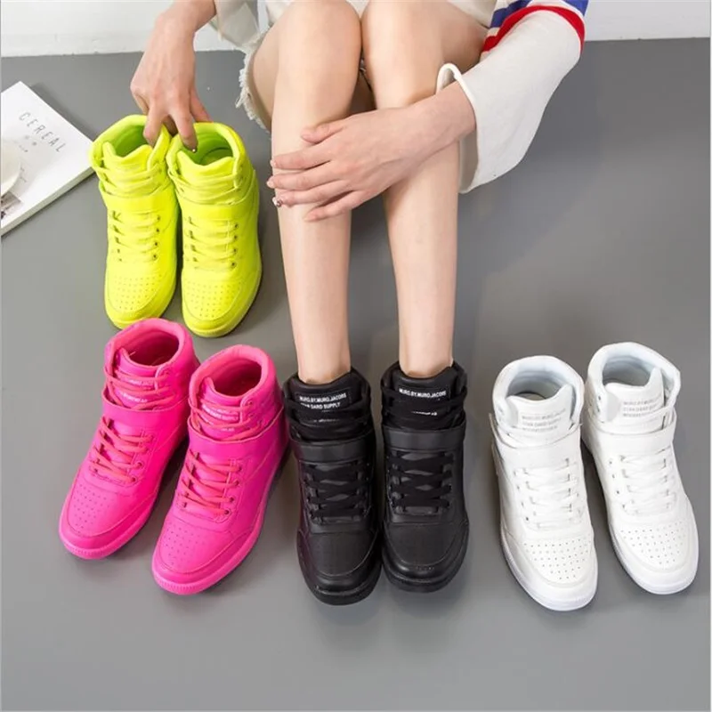 

Explosive shoes white increase women's shoes ladies spring and autumn high shoes female students casual shoes