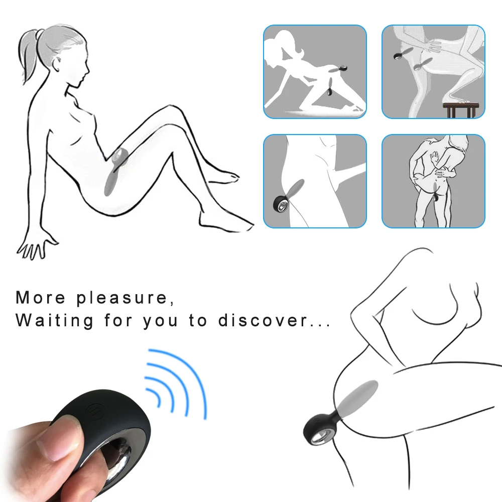 Wireless Anal Dildo Bullet Vibrator 12 Speed Prostate Massager Butt Plug Anus Pussy Masturbator Adult Sex Toys for Men Women