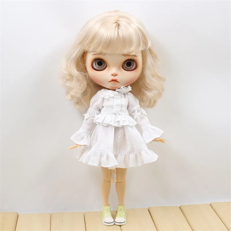 Blyth icy Doll Licca 1/6 белое платье принцессы одежда звезды подарок для девочек