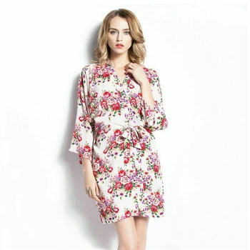 

Fashion Women Flower Print V-Neck Sleepwear Nightwear Summer Lace Up Mini Dress Underwear