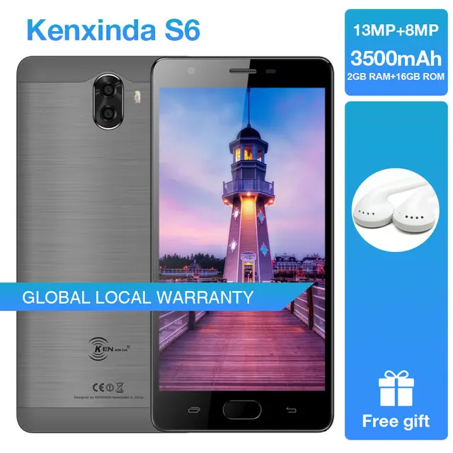 Special Offers Original Kenxinda S6 HD 5.0 inch 13+8.0MP Dual Back Cameras 4G Android Smartphone 3500mAh 16GB ROM Mobile Cell Phones +Earphone Special Offers Original Kenxinda S6 HD 5.0 inch 13+8.0MP Dual Back Cameras 4G Android Smartphone 3500mAh 16GB ROM Mobile Cell Phones +Earphone