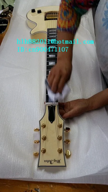 

free shipping new Big John electric guitar in yellow with one set pickup and mahogany body F-2178