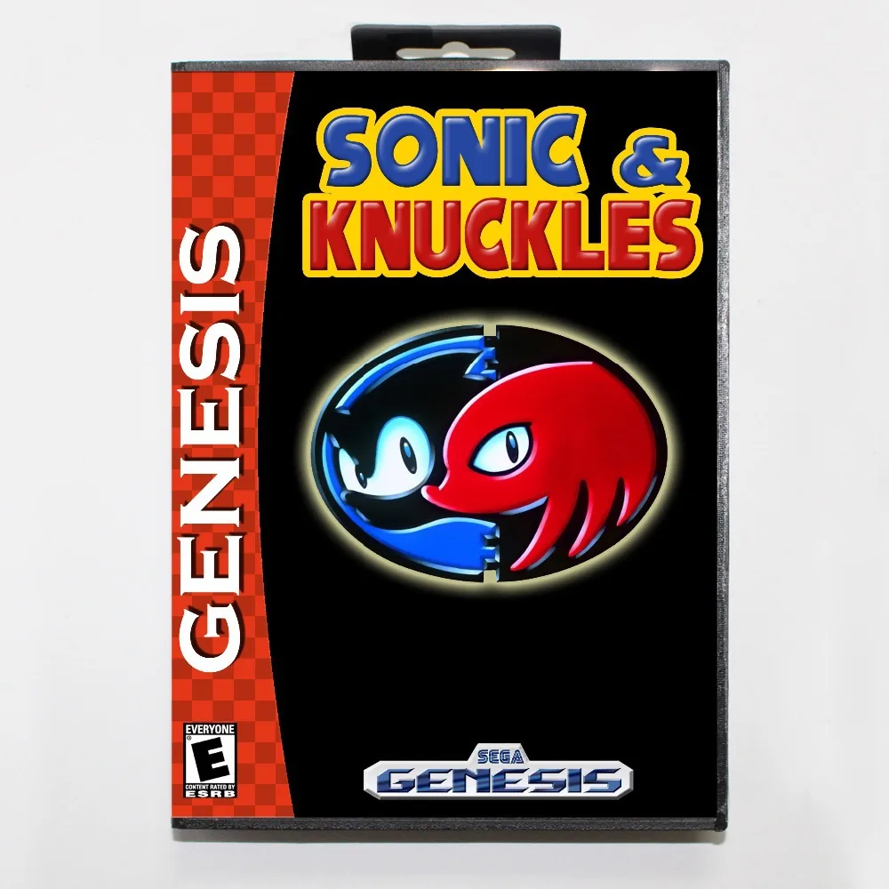 Игровой картридж Sonic and Knuckles 16 bit MD с розничной коробкой для sega Mega Drive для Genesis