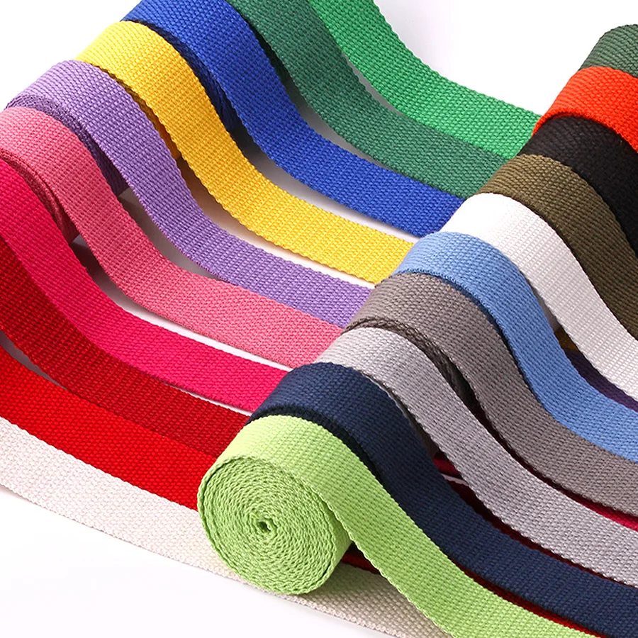 

Savica 2m/lot 3.2cm Multi Color Bag Strap Woven Cotton Webbing Sewing Strap Belt For Shoulder Bags Handbag Garment Accessories