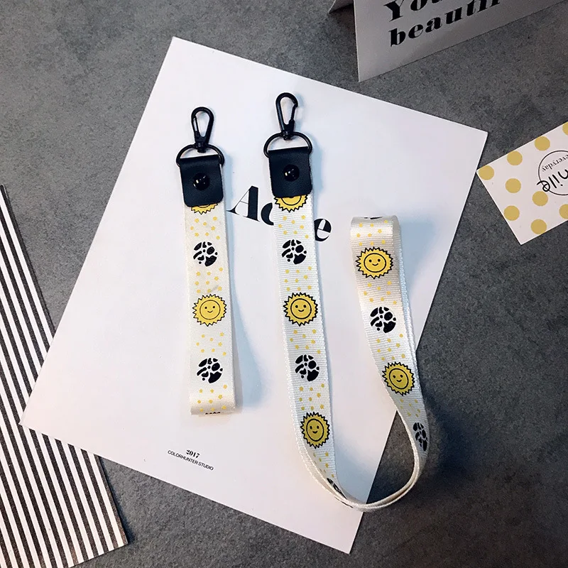 

ZUCZUCG Cute Smile Face Cartoon Lanyards Wrist Neck Strap for Key ID Card Universal Mobile Phone Hang Rope Lariat Lanyard