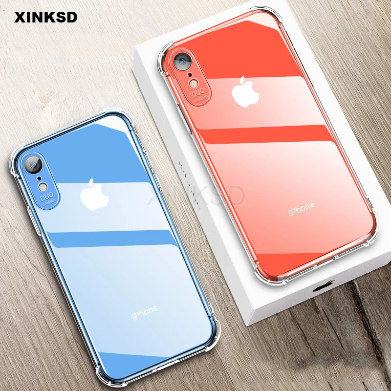 

Shockproof Clear Soft TPU Case For iPhone XS MAX XR X 5 S 5S SE Transparent Phone Back Cover For iPhone 7 8 6 S 6S Plus Cases