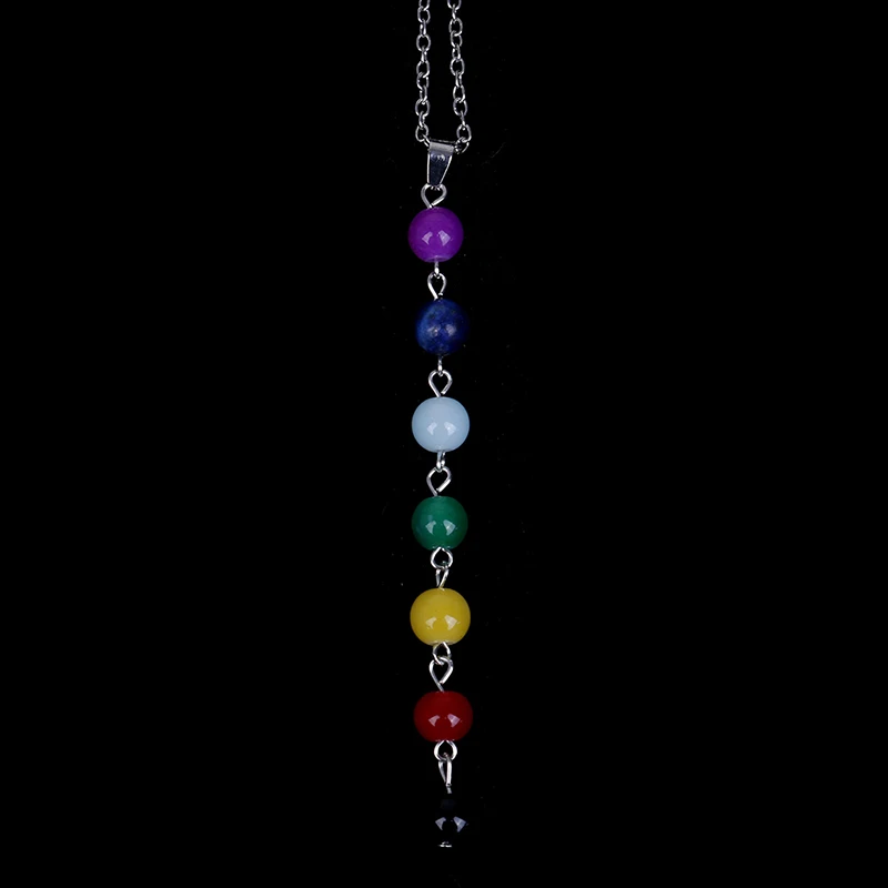 7 Balance Beaded Necklace Chakra Healing Beads Necklace Natural Stone Yoga Reiki Prayer Pendant Necklace For Women