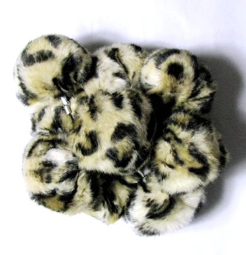 

Free Shipping leopard print fur ball for keychain or decoration gift