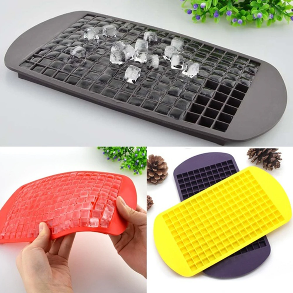

160 Grids DIY Creative Small Ice Cube Mold Square Shape Silicone Ice Tray Fruit Ice Cube Maker Bar Kitchen Accessories
