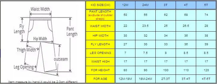 size sheet