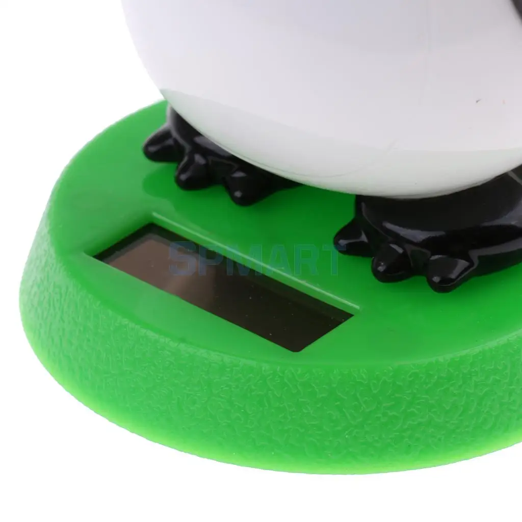 Fun Solar Powered Noding Panda Animal Doll Model Shaking Head Toy Car Home Ornament Decor Kids Gifts Gag Prank Toys