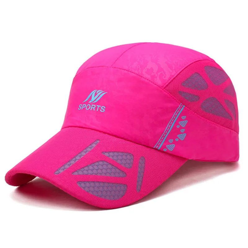 [AETRENDS] Летняя мужская бейсболка, дышащие быстросохнущие сетчатые шапки, женские солнцезащитные кепки, Z-5075 - Цвет: Rose Red