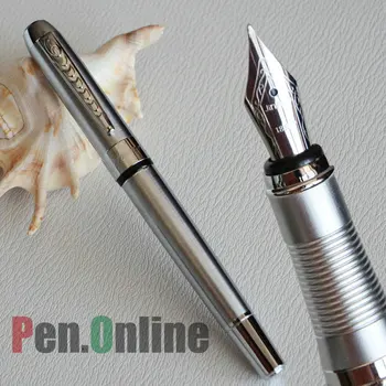 

JINHAO 250 SILVER 18KGP MEDIUM NIB FOUNTAIN PEN AND SILVER TRIMFREE SHIPPING