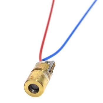 

10pcs Dot Diode Module Head Adjustable Diode Red Sight Copper Head 5V 6MM UY8