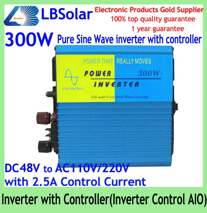 LBSolar 300W Pure Sine Wave Inverter with Controller DC 48V to AC 110V or 220V Control AIO 2.5A Current CE RoHS | Обустройство дома