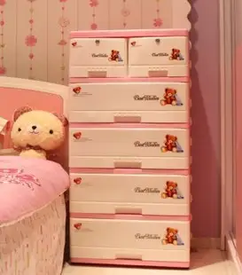 Plastic Drawer Storage Lockers Baby Baby Wardrobe Cabinet