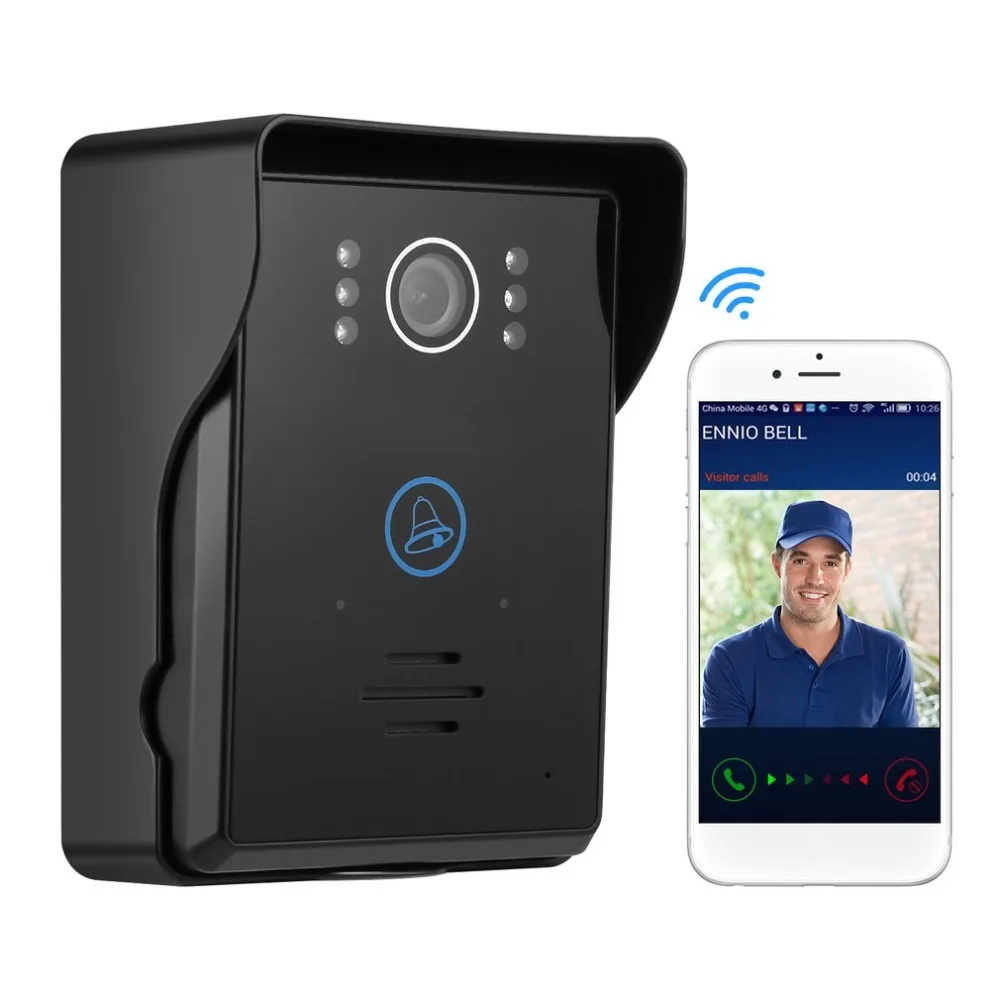 

Wireless Doorbell Touch Key Motion Video Doorbell Intercom with 2 Doorbells Support ios/Android Phone App Wifi Video Door Bell